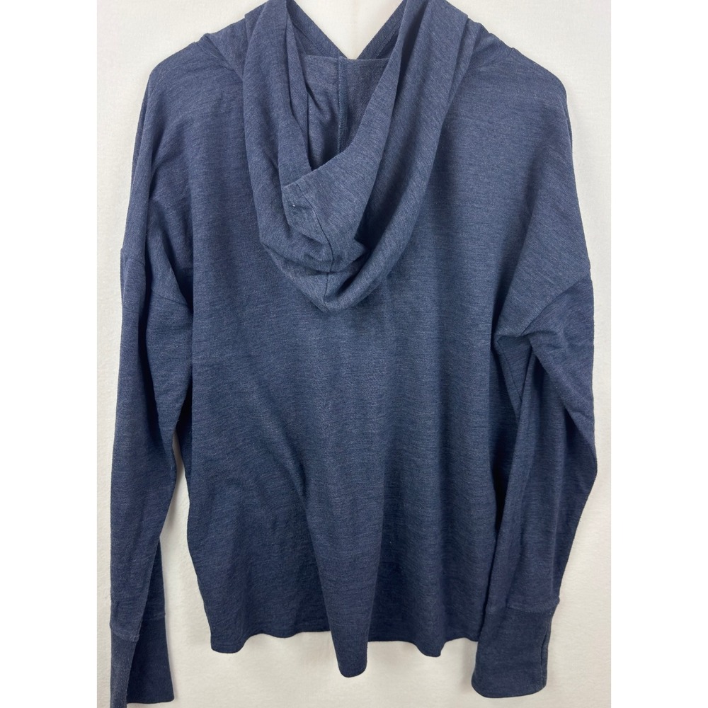 Calvin Klein Jeans Hoodie Womens Large Blue Heathered CK Pullover Sweatshirt - Picture 5 of 6